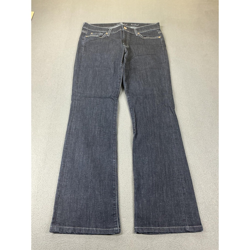7 For All Mankind Jeans Womens 10 Blue Dark Bootcut Mid Rise Stretch Western